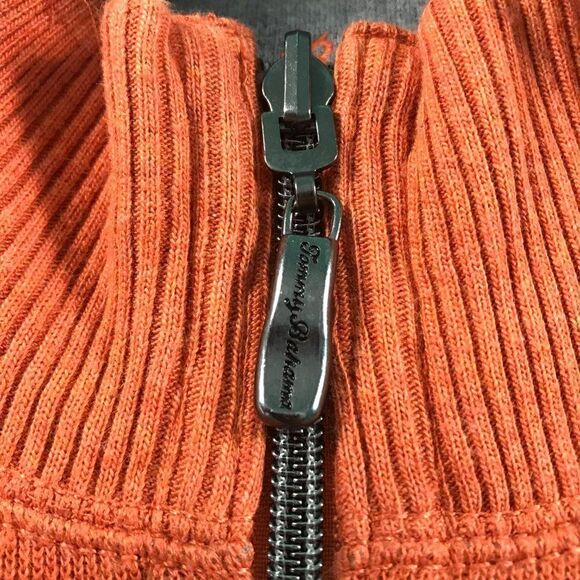 Tommy Bahama Men's Quarter-Zip Pullover Orange Sweater - Picture 8 of 11